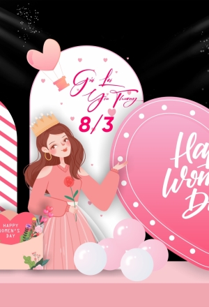 Backdrop trang trí ngày quốc tế phụ nữ 017