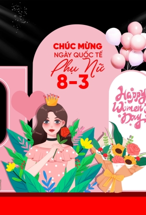 Backdrop trang trí ngày quốc tế phụ nữ 016